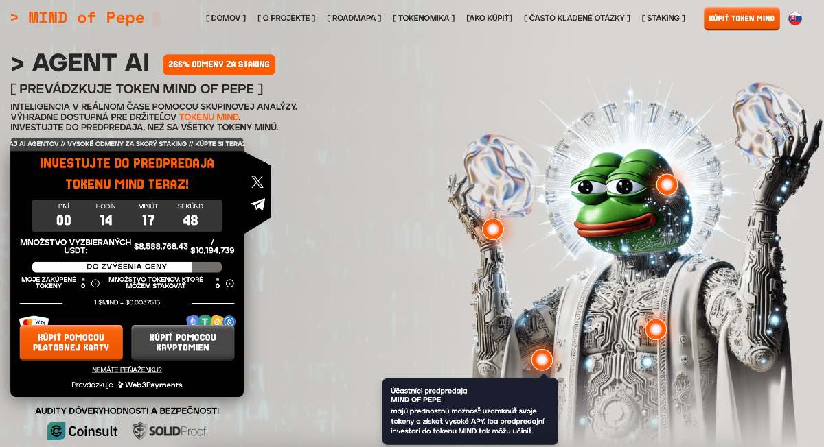 Mind of Pepe top altcoiny