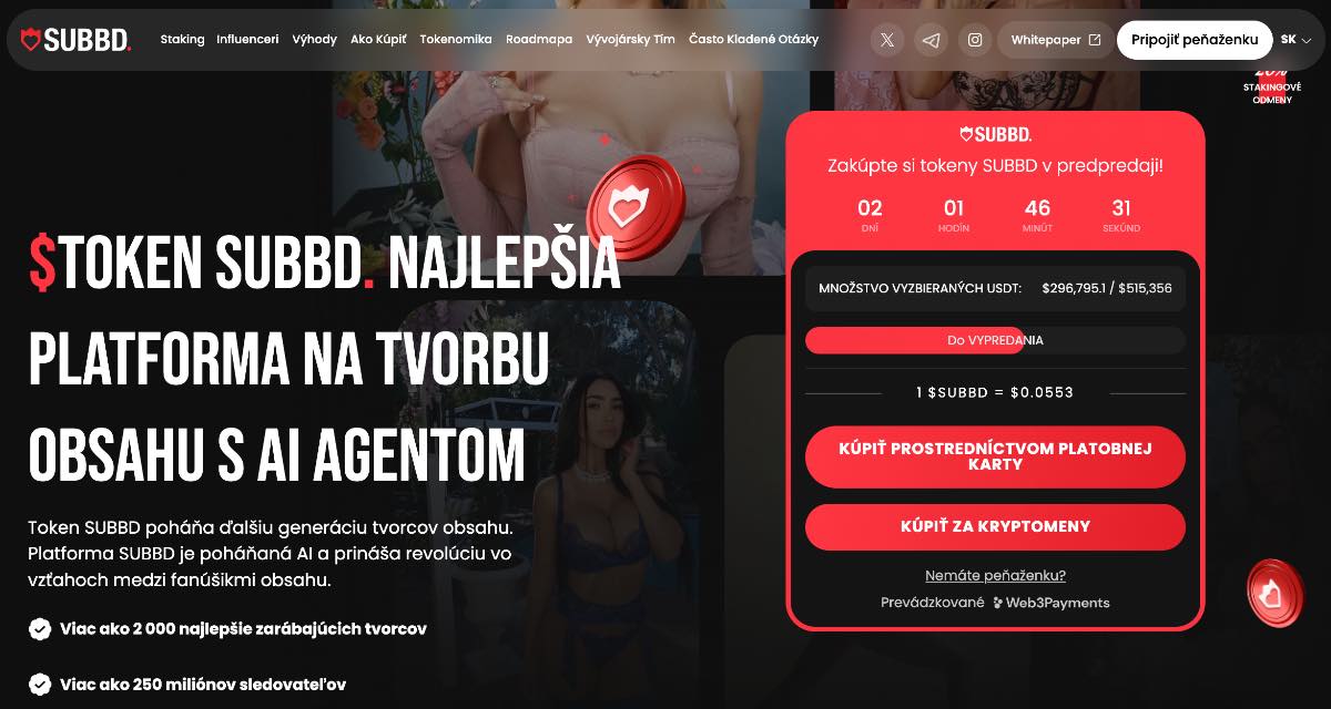 SUBBD perspektívne top altcoiny