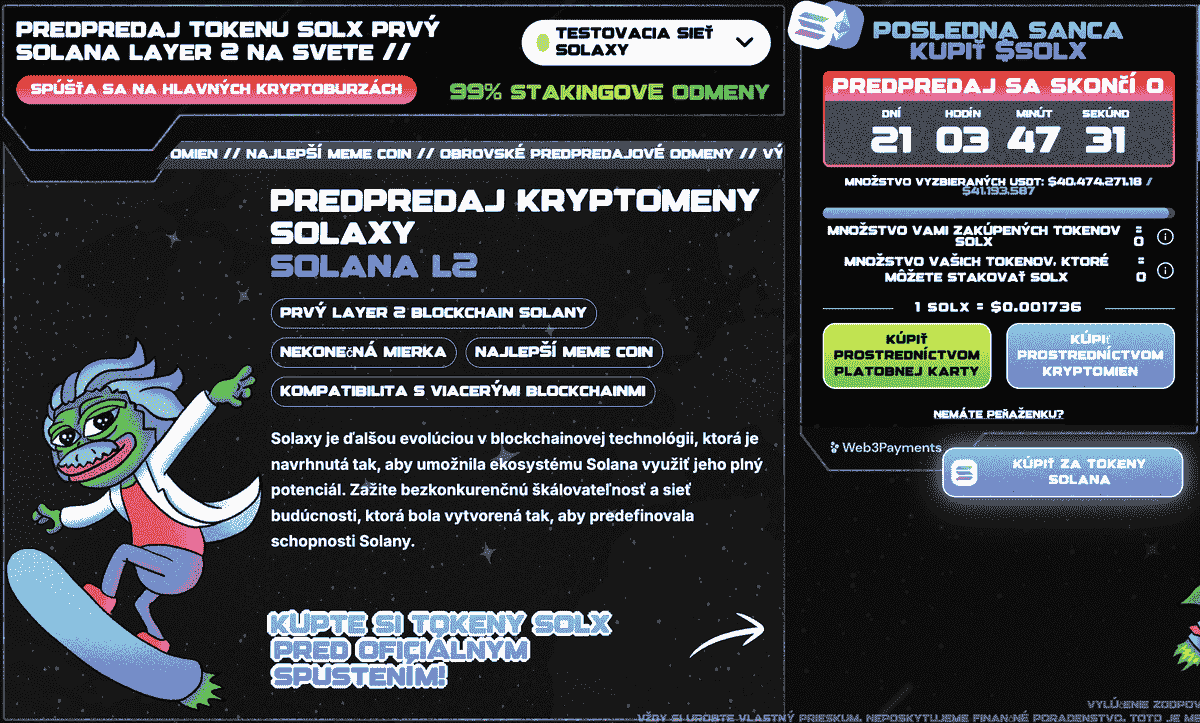 solaxy kryptomeny zadarmo