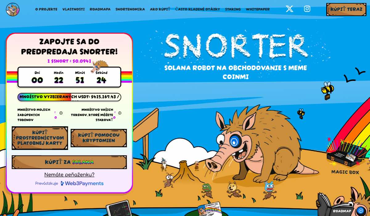 Snorter Token cena bitcoinu automatizácia