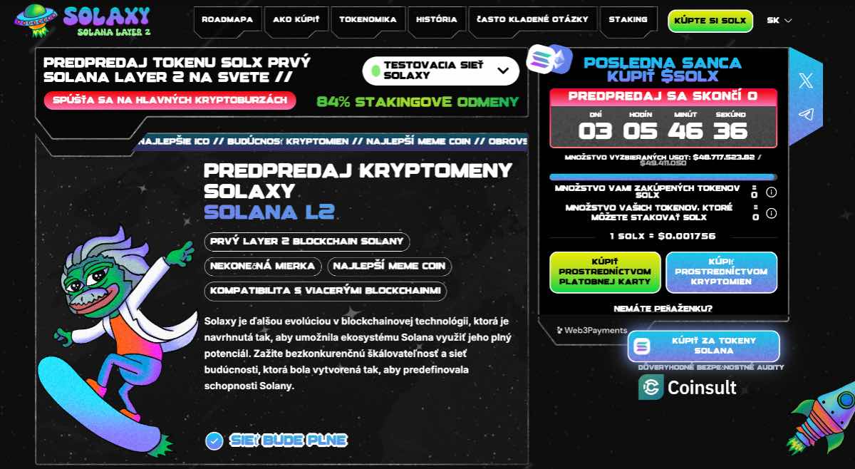 Solaxy SOLX top Solana meme coiny