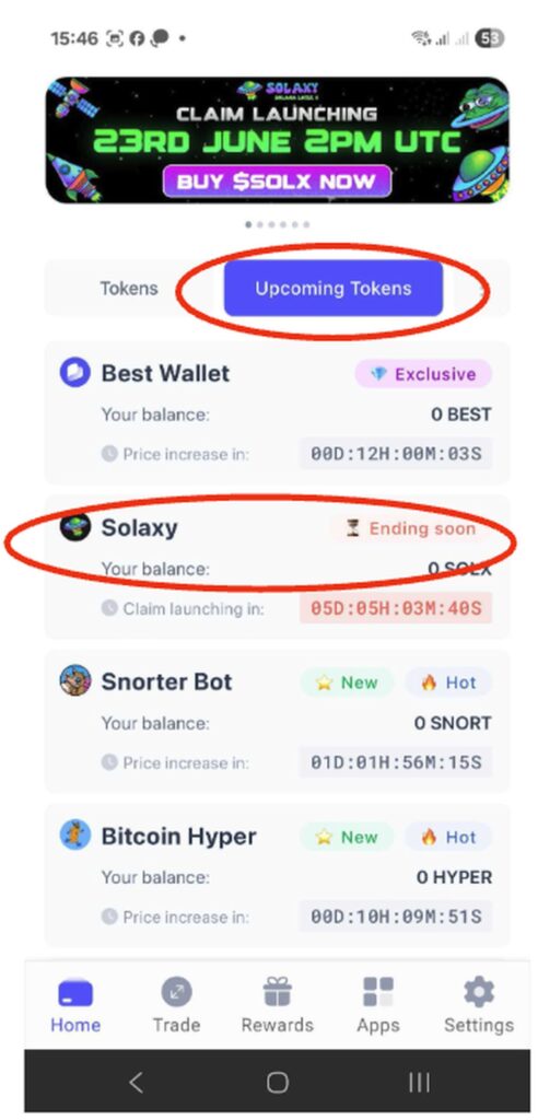 ฟีเจอร์ Upcoming Tokens ในแอป Best Wallet ช่วยให้คุณติดตามเหรียญคริปโตใหม่ๆ มาแรง