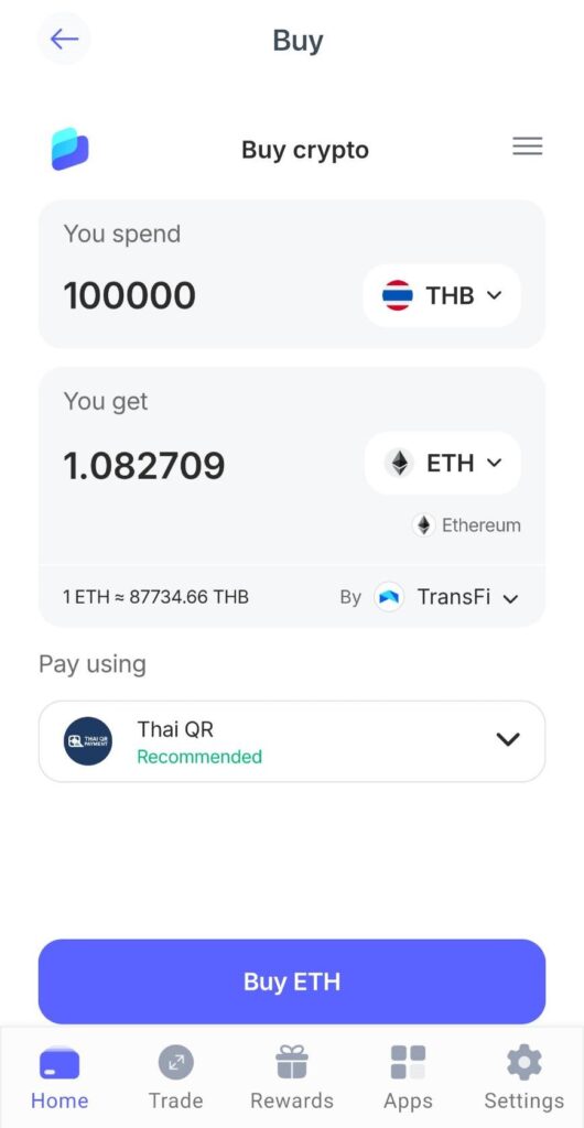 buy eth on best wallet