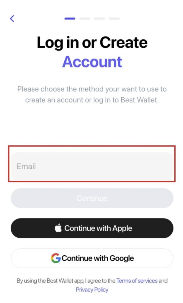 Create Best Wallet Account