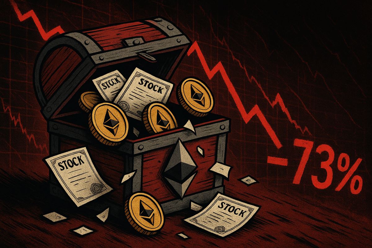 Ethereum ทำพิษ? หุ้น ETH Treasury แรกของโลกดิ่ง 73%