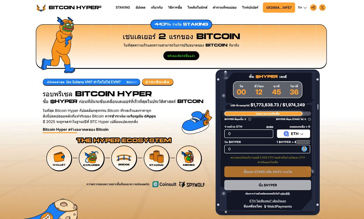 จับตา Bitcoin Hyper ($HYPER) โอกาสใหม่บน Layer-2