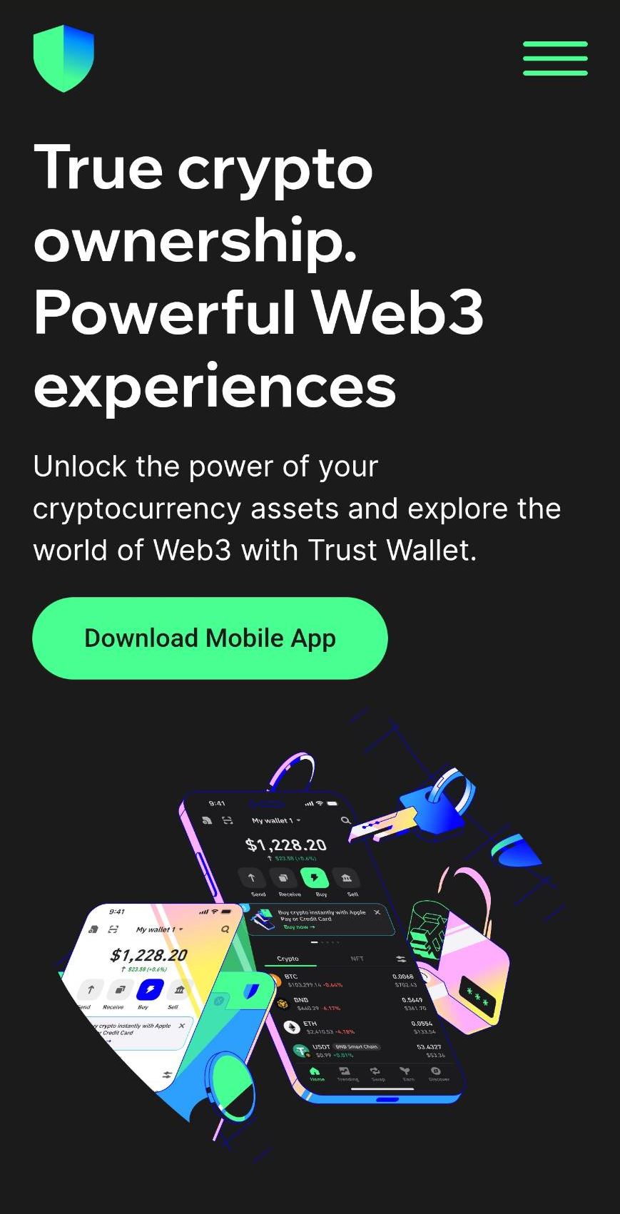 Trust Wallet เป็น bitcoin wallet ที่มีฟีเจอร์ครบครัน