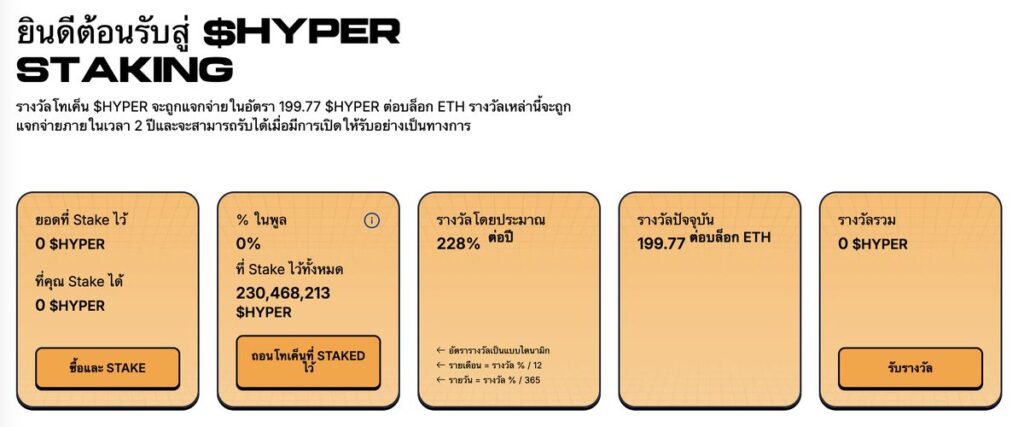 การ staking Bitcoin Hyper