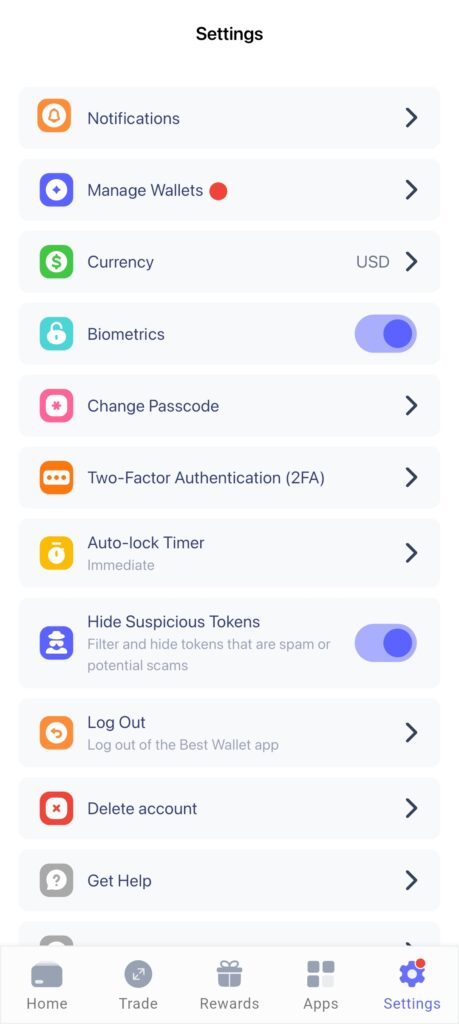 Best Wallet kurulum Adımı 5