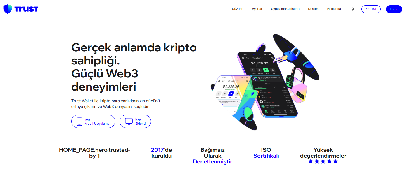 Trust Wallet- En iyi web3 cüzdanı güvenilir seçenek