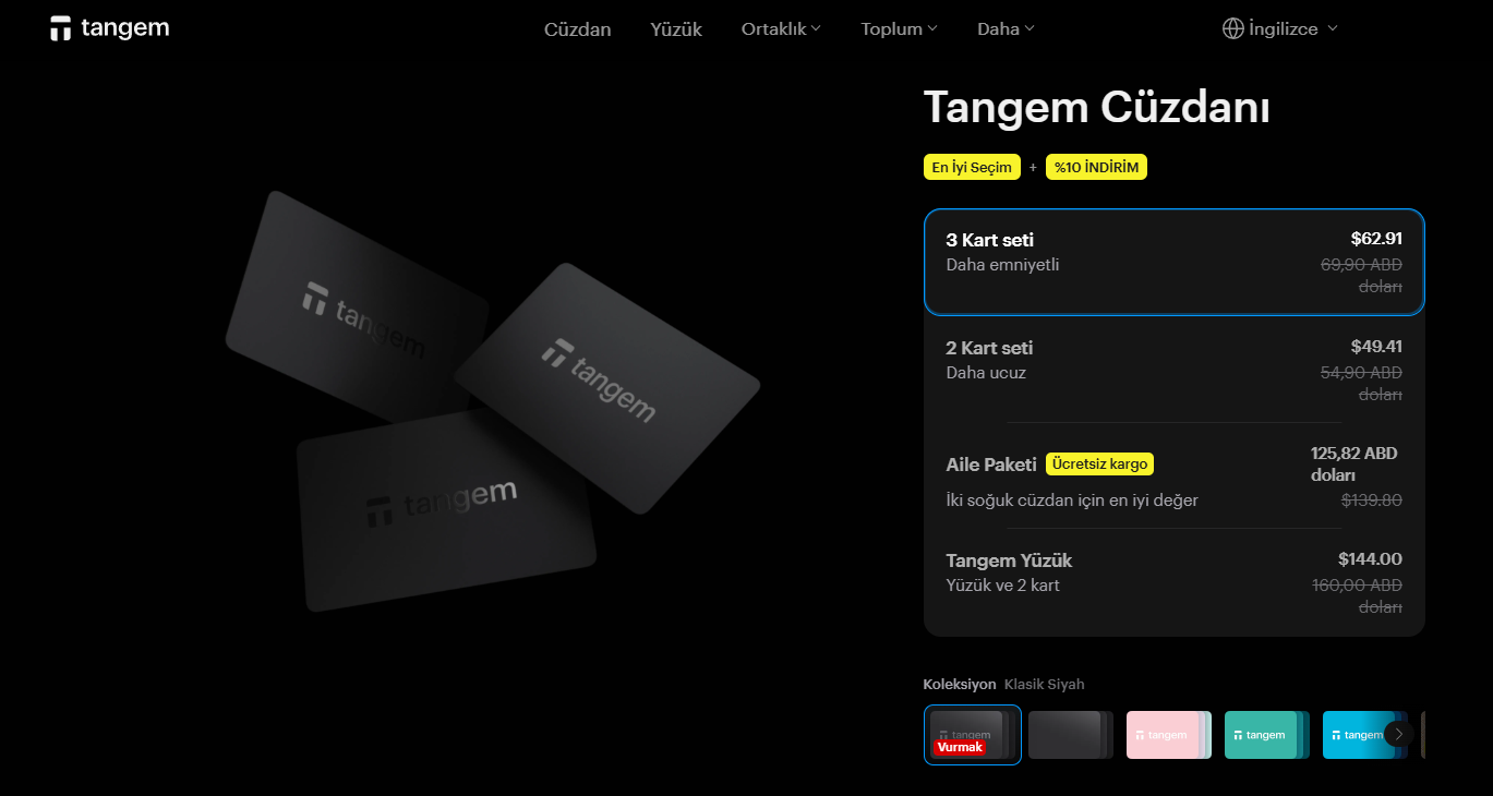 En iyi soğuk cüzdan ve en iyi Bitcoin Cüzdanı olarak öne çıkan seçenek: Tangem Wallet