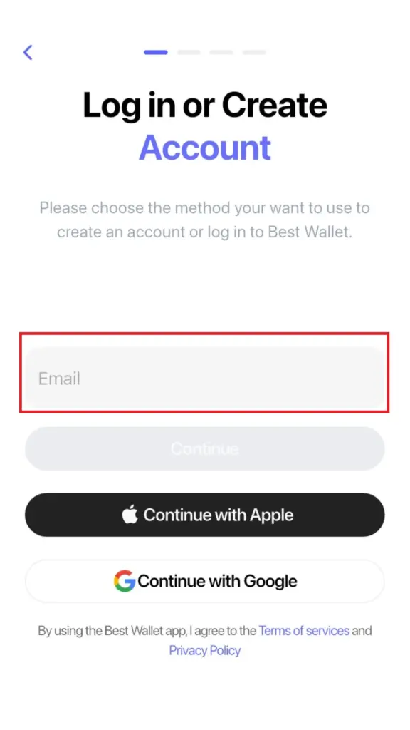 Best Wallet İlk kurulumu