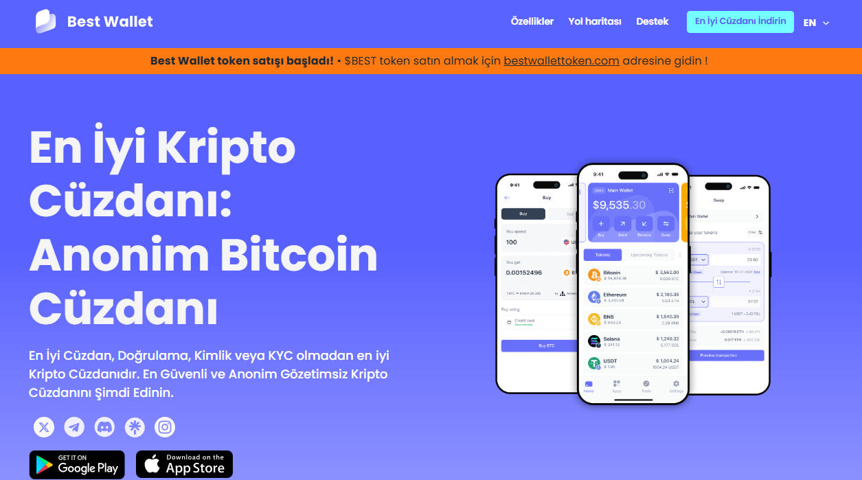 Airdrop projelerine katılmak için cüzdan seçeneği: Best Wallet