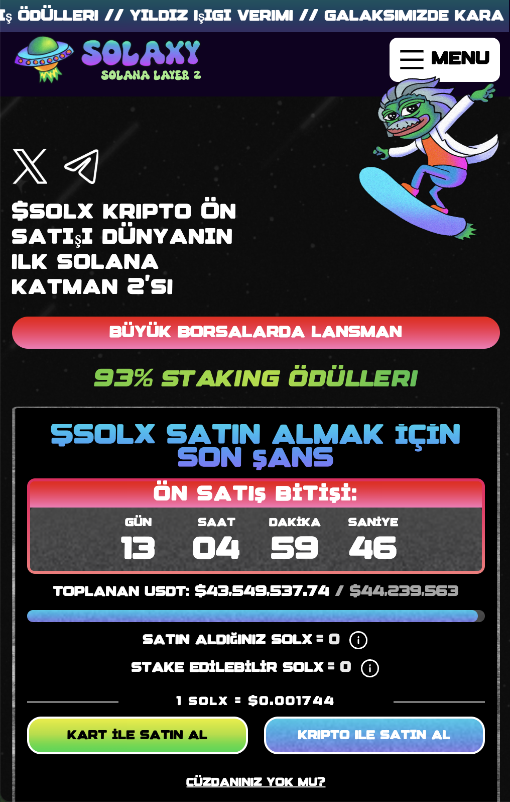 Ön satış coin Solaxy