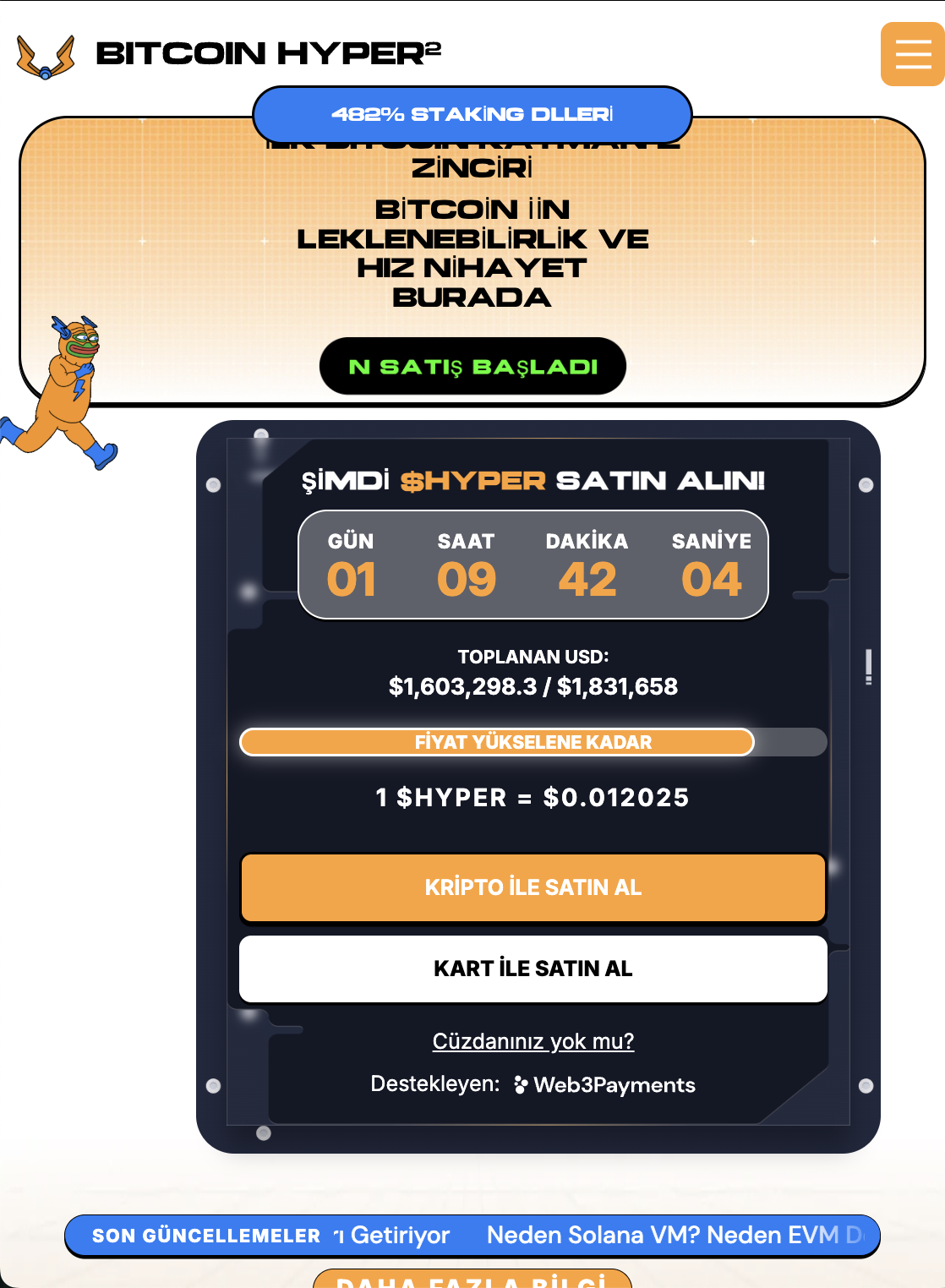 Ön satış coin - Bitcoin Hyper
