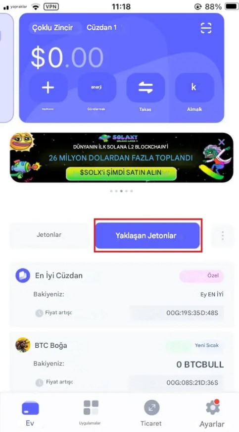Best Wallet Cüzdanında Coin Alımı