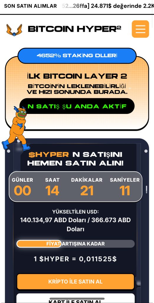 Bitcoin Hyper (HYPER) - En İyi Altcoinler