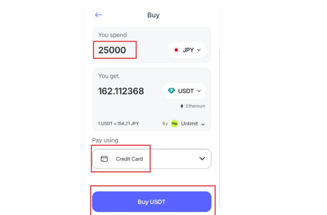 Ethereum geleceği - Satın alma işlemi adım 2