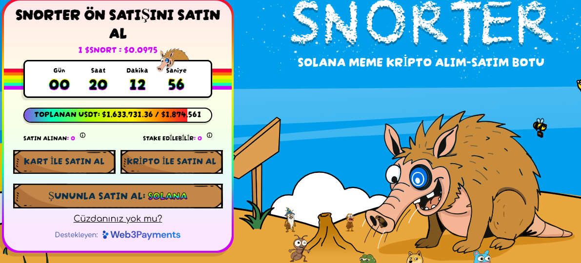 SNORTER ön satışı