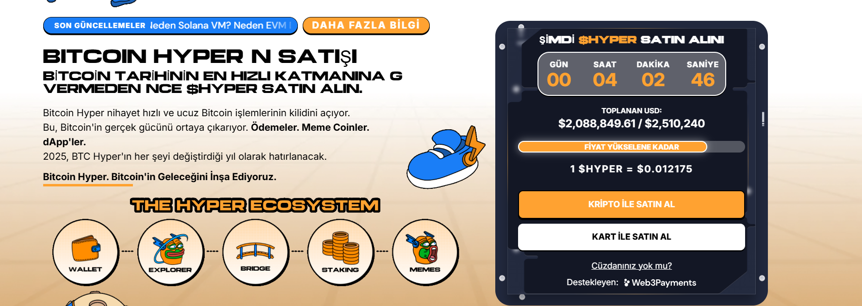 bitcoin hyper ön satışı