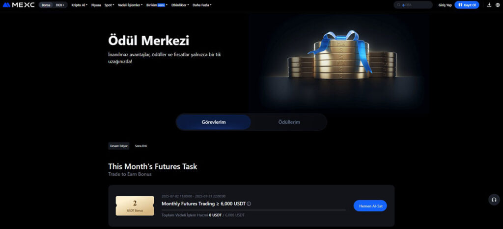 MEXC, kullanıcılarına çeşitli bonuslar sunuyor