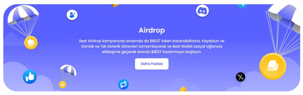 Best Wallet, airdrop ve özel etkinliklerle muazzam ödüller sunuyor