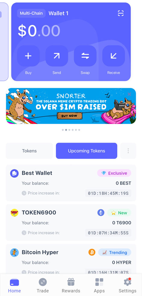Best Wallet - Gelecek Tokenler (Upcoming Tokens)