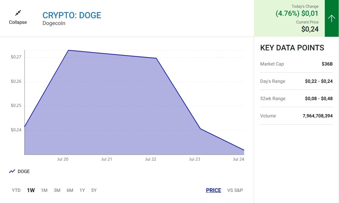 DOGECOİN işlem hacmi