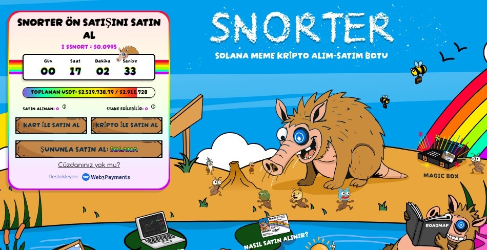 Snorter Bot Token 2,5 Milyon Dolar Topladı – Meme Coin Piyasasında 100x Avı
