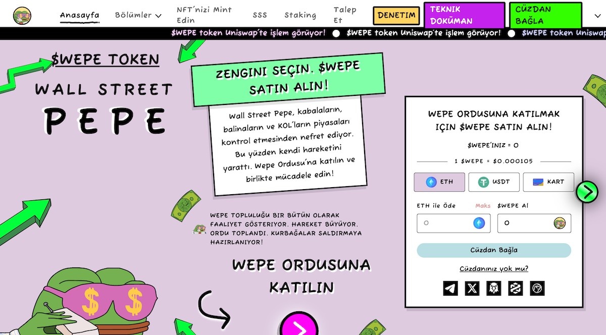 Wall street Pepe en iyi kripto para