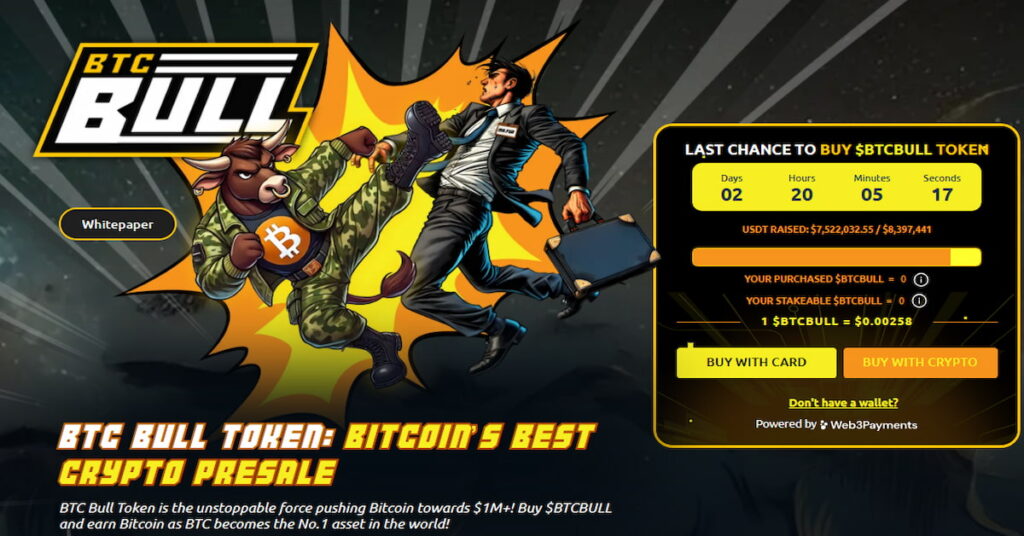 скріншот проекту криптовалюти BTC Bull Token