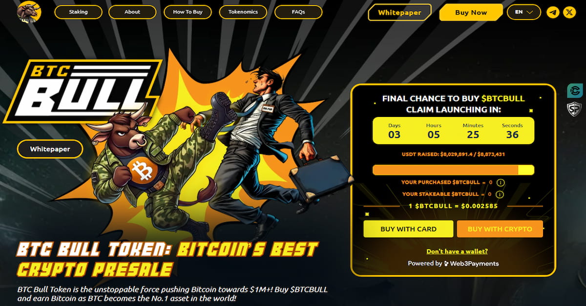 3 дні до запуску BTC Bull Token – новий SHIB чи FLOKI?