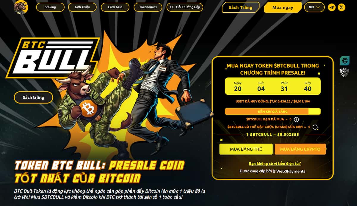 Bitcoin Bull ($BTCBULL) – Meme coin với airdrop BTC