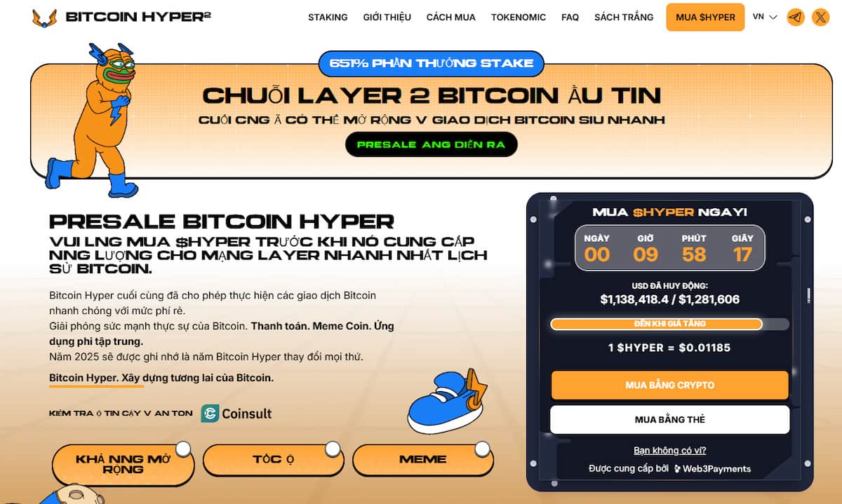 Bitcoin Hyper ($HYPER) – Layer 2 kết hợp AI giao dịch