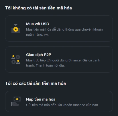 Chọn phương thức thanh toán: Chuyển khoản ngân hàng, thẻ tín dụng, hoặc P2P.