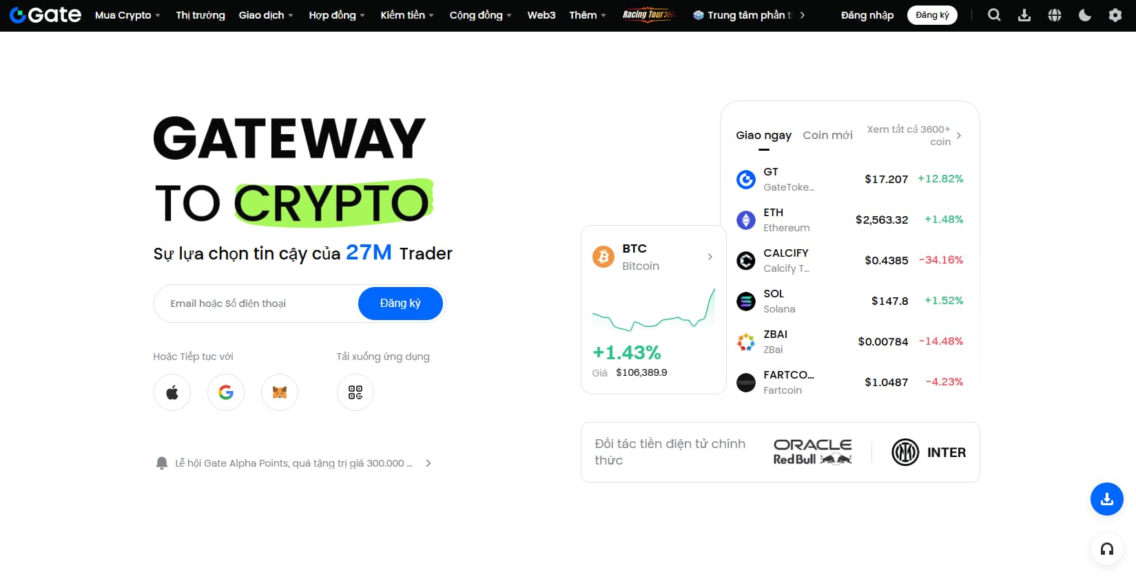 Gate.io – Linh hoạt và đa dạng