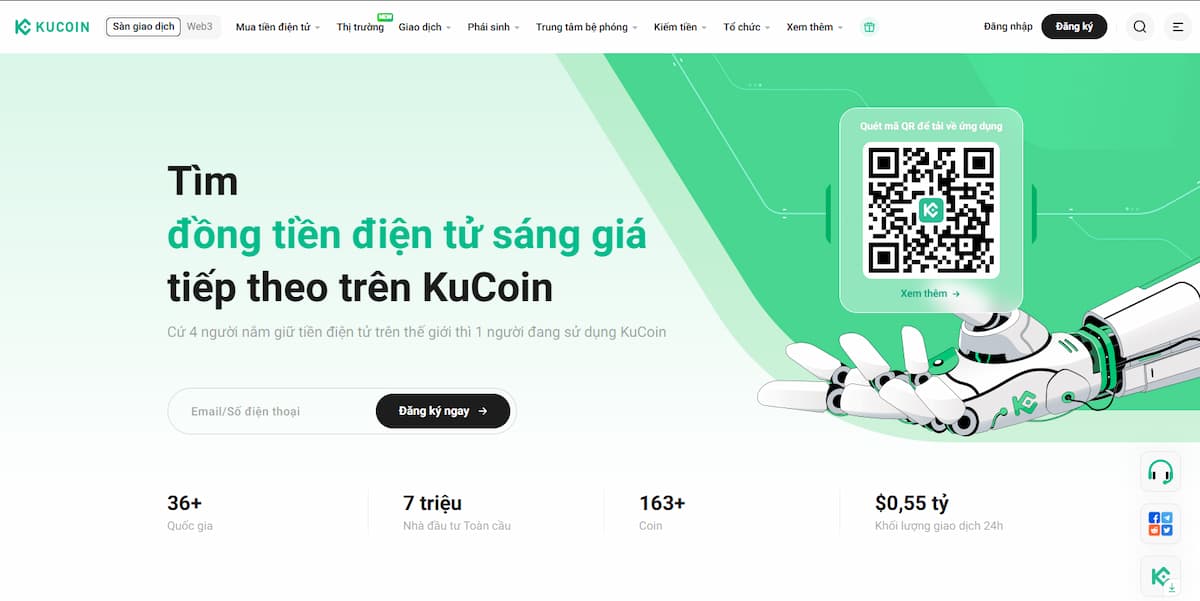 KuCoin – Thân thiện với người mới