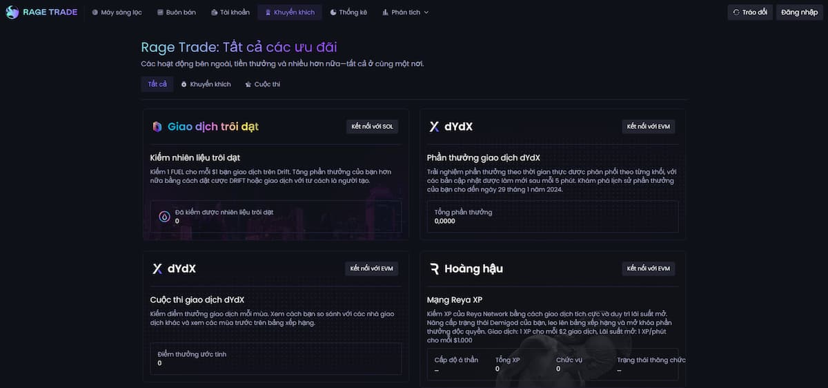 Rage Trade – Airdrop cho trader