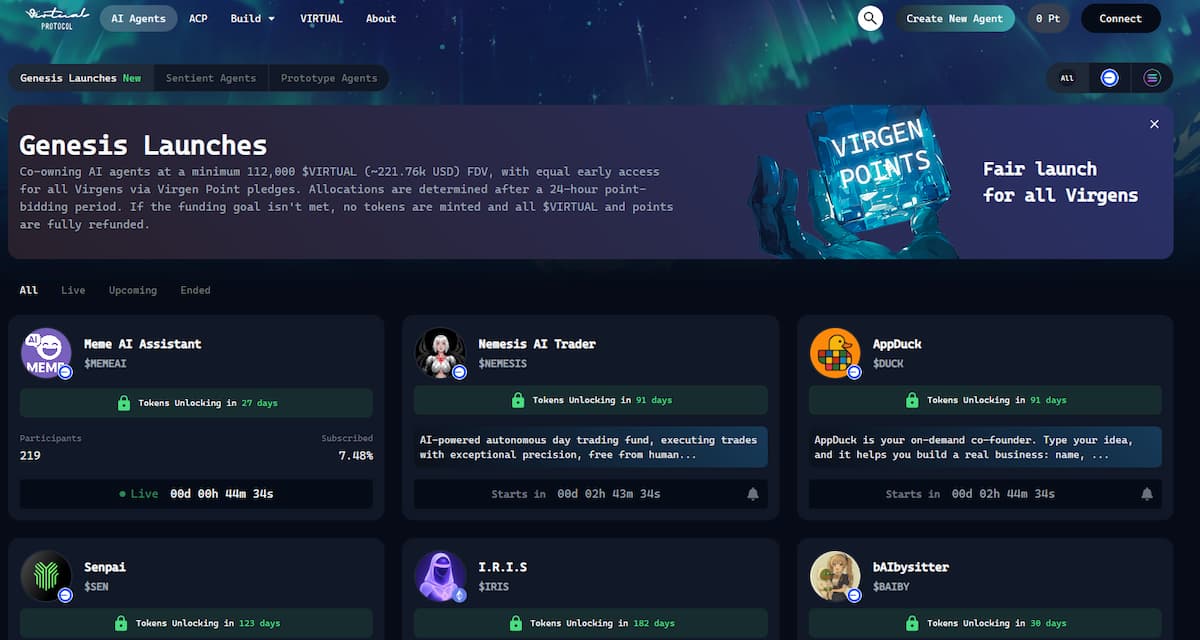 Virtuals Protocol Đồng tiền AI tiềm năng