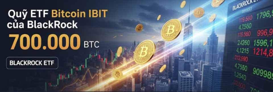 ETF Bitcoin của BlackRock vượt 700.000 BTC chỉ sau 18 tháng