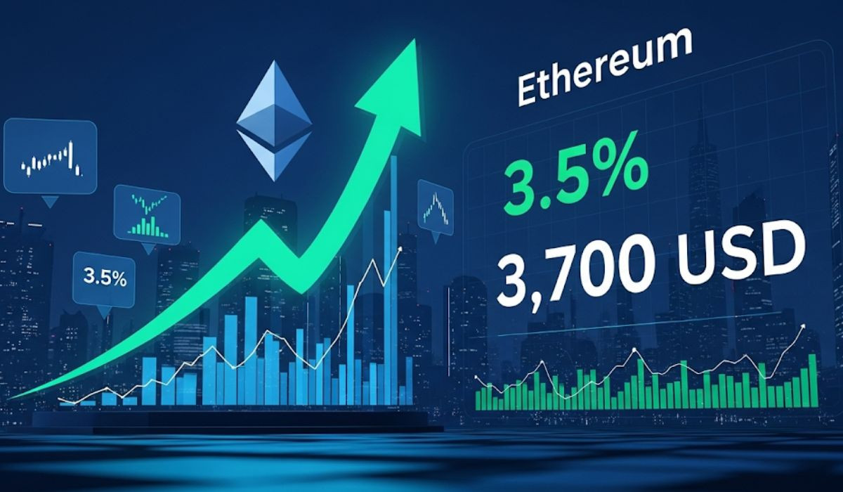 Ethereum dẫn đầu altcoin: Tăng vọt 3,5%, vượt mốc 3.700 USD