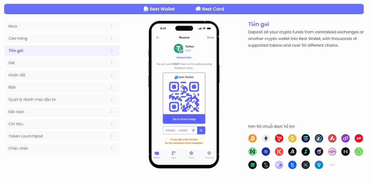 Nạp tiền vào ví Best Wallet