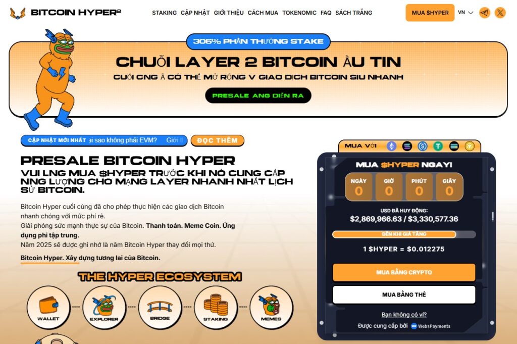 Chương trình presale Bitcoin Hyper