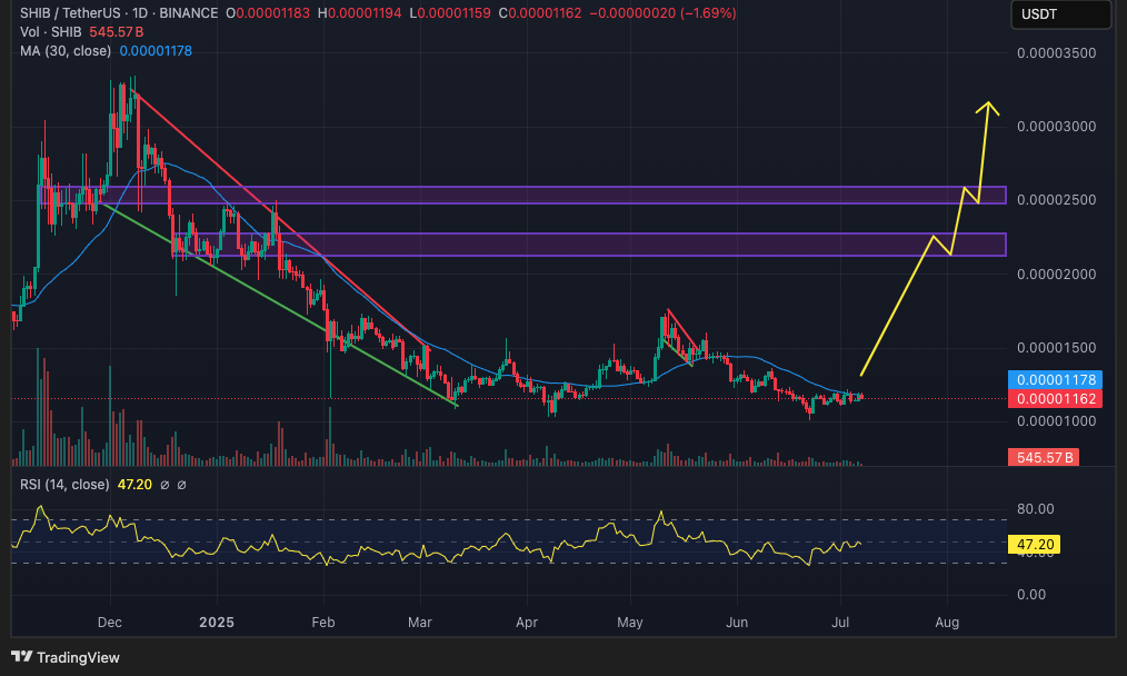 Giá SHIB chart