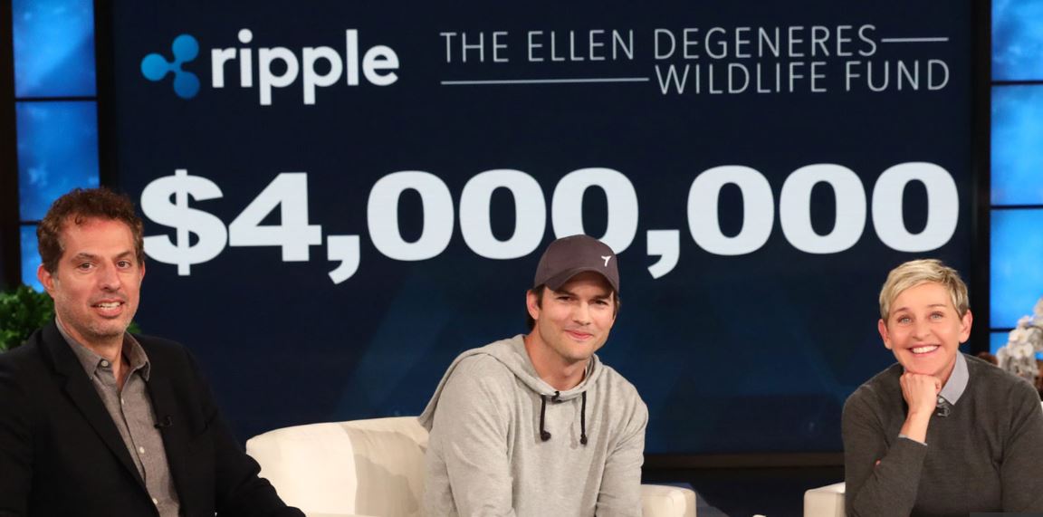Аshton Kutcher дарява $ 4 милиона в Ripple на Wildlife Fund