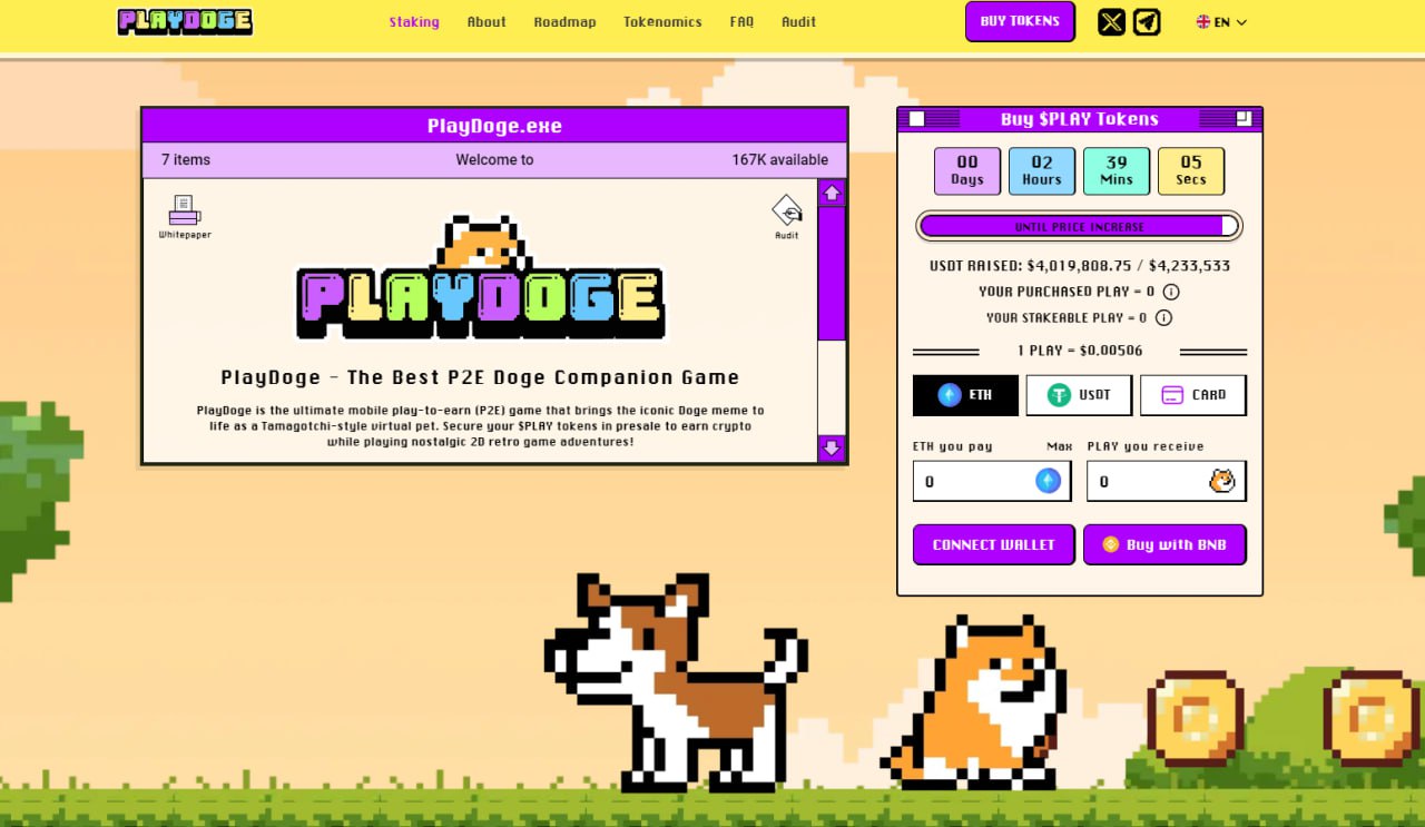 PlayDoge обявява Ethereum стейкинг, след като събра $4 милиона през първите две седмици