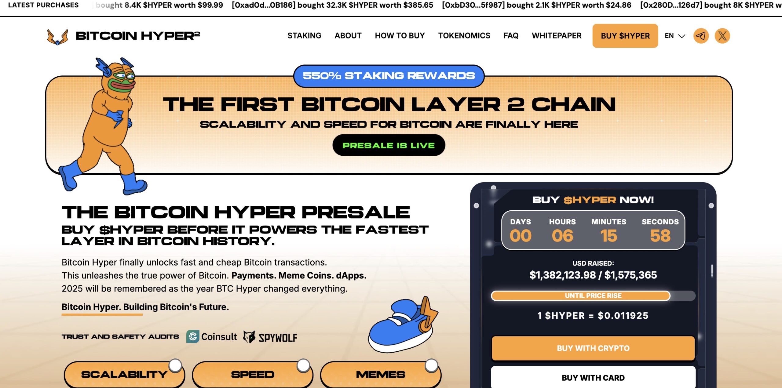 Скоростта на Solana среща сигурността на Bitcoin: Bitcoin Hyper събра $1.3 милиона за две седмици