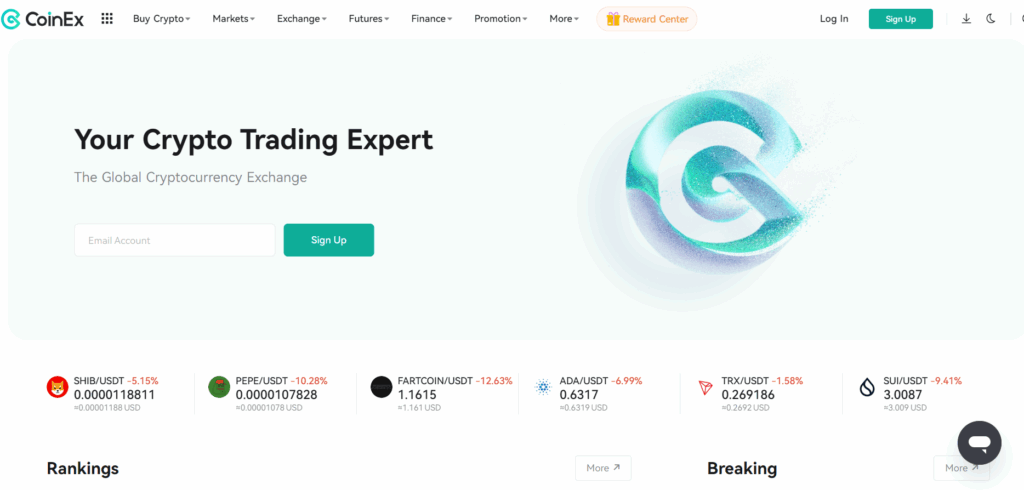 CoinEx – Лесен крипто копи трейдинг с богат избор от активи